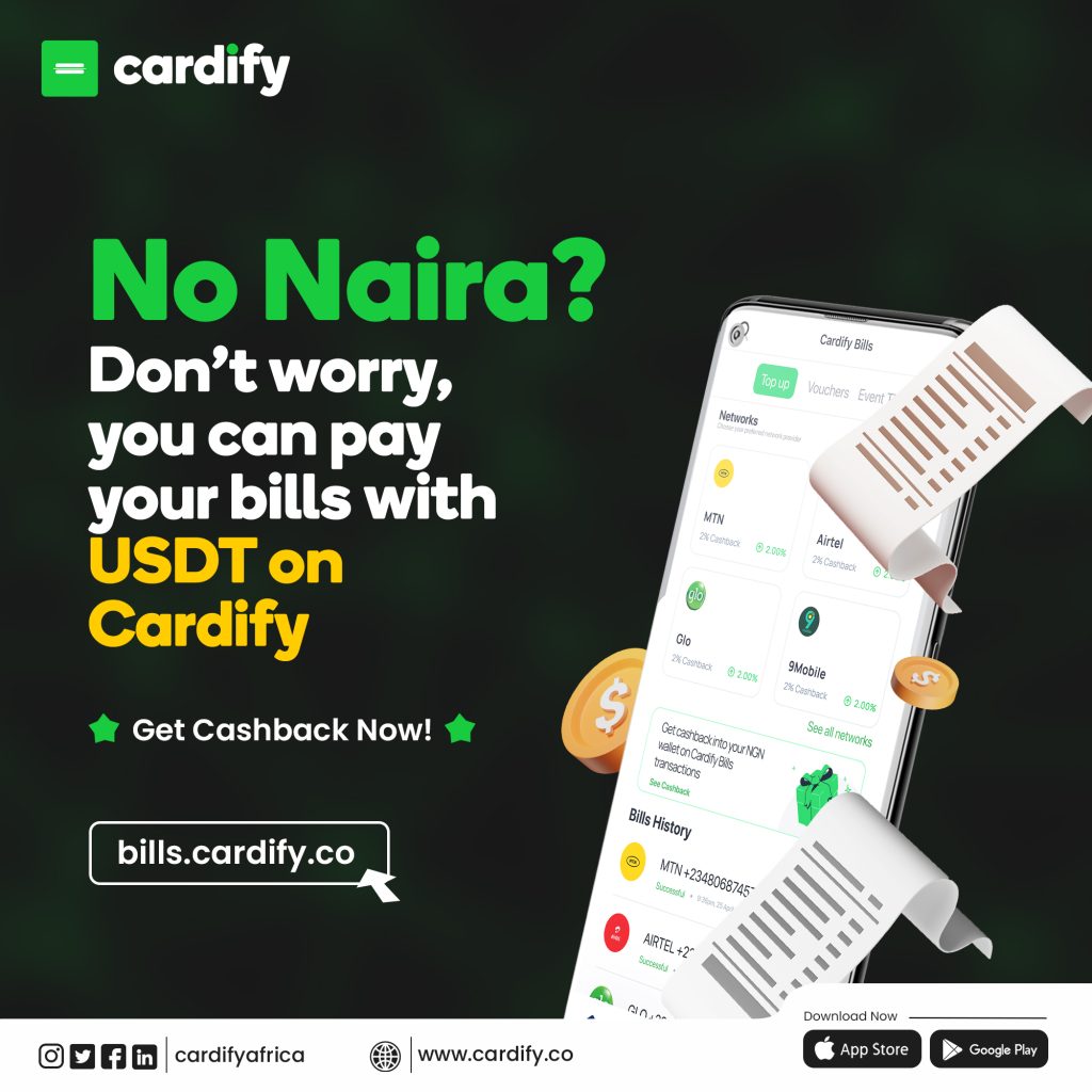 Buy Airtime, data in Nigeria with USDT