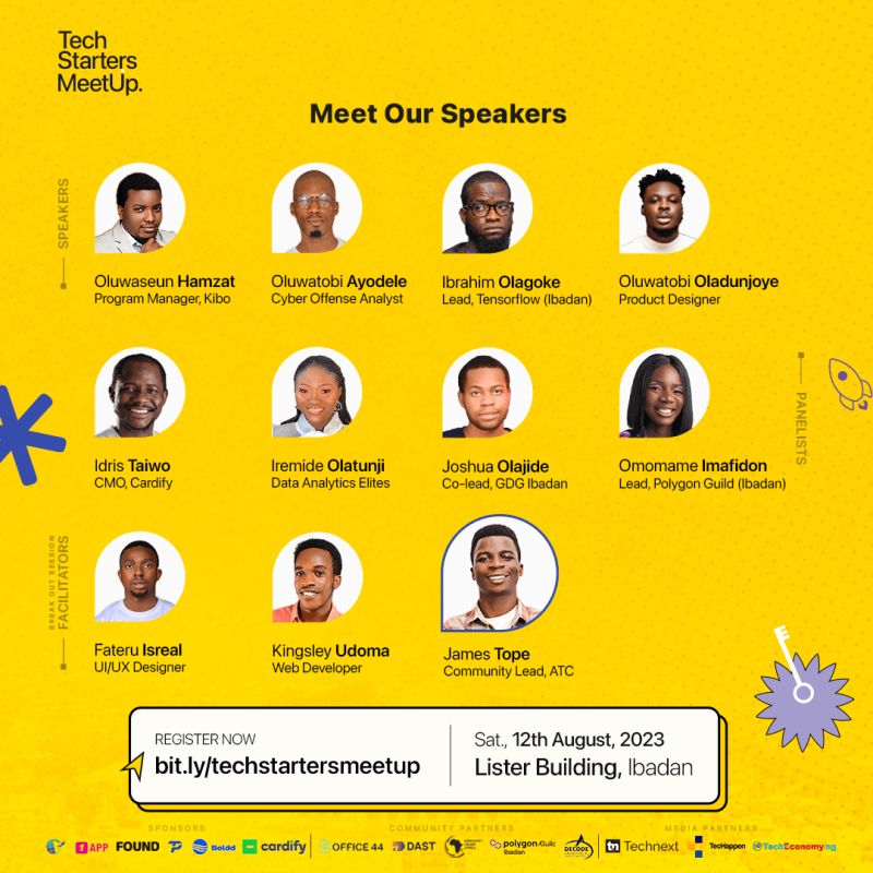 Speakers and Panelists of the Tech Starters MeetUp