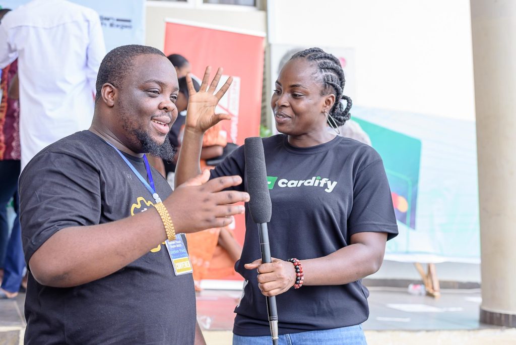 The convener speaking with Cardify Africa